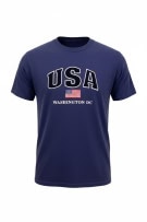 DELTA T-Shirt USA Washington DC Logo Μπλε Unisex M
