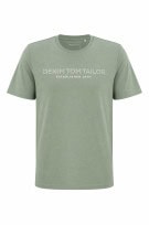 DENIM TOM TAILOR GRAPHIC TEE GREEN MENS PRE OWNED L