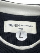 DENIM TOM TAILOR KNIT SWEATER MINIMAL NAVY MENS PRE OWNED L