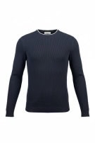 DENIM TOM TAILOR KNIT SWEATER MINIMAL NAVY MENS PRE OWNED L