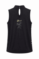 DESIGUAL TOP SENZA MANICHE FLOREALE NERO DONNA PRE OWNED