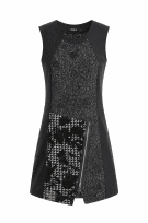 DESIGUAL ΦΟΡΕΜΑ ΜΙΝΙ ΜΟΝΟΧΡΩΜΟ ΜΑΥΡΟ ΓΥΝΑΙΚΕΙΟ PRE OWNED S