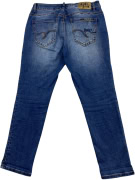 DESIGUAL JEANS VINTAGE DISTRESSED EMBROIDERY ΜΠΛΕ ΓΥΝΑΙΚΕΙΟ S