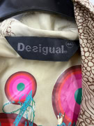 DESIGUAL TRENCH COAT FLORAL PATTERN BEIGE WOMEN'S L