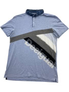 DESIGUAL POLO SHIRT DENIM COLLAR LOGO BLUE ΑΝΔΡΙΚΟ XL