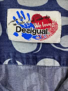 DESIGUAL Πουκάμισο Denim Retro Μοτίβο Κύκλοι Μπλε Size M