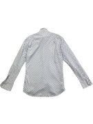 DI ROCCOBAROCCO CHECKERED CASUAL SHIRT WITH LOGO WHITE/BLUE MEN'S L