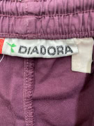 DIADORA bermuda sportivo vintage con logo ricamato bordeaux da uomo L