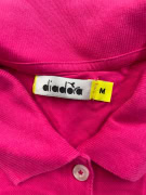 DIADORA Polo smanicata casual con piccolo logo fucsia da donna M