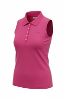 DIADORA Polo smanicata casual con piccolo logo fucsia da donna M