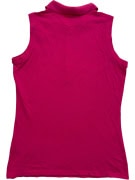 DIADORA Polo smanicata casual con piccolo logo fucsia da donna M