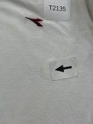 DIADORA Polo T-Shirt Bianco Logo UNISEX XL