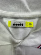 DIADORA Polo T-Shirt Bianco Logo UNISEX XL