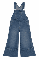 DICKIES DUNGAREES WIDE LEG WASHED BLUE ΓΥΝΑΙΚΕΙΟ PRE OWNED L