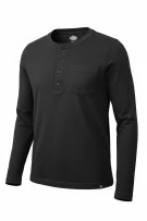 Dickies Μαύρη Μακρυμάνικη Μπλούζα Henley