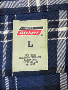 DICKIES CAMICIA SCOZZESE SHORT SLEEVE NAVY UOMO PRE OWNED L