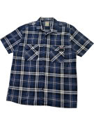 DICKIES CAMICIA SCOZZESE SHORT SLEEVE NAVY UOMO PRE OWNED L