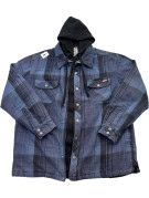DICKIES ΠΟΥΚΑΜΙΣΟ ΜΕ ΚΟΥΚΟΥΛΑ PLAID ΜΠΛΕ ΑΝΤΡΙΚΟ PRE OWNED