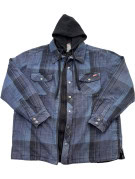 DICKIES ΠΟΥΚΑΜΙΣΟ ΜΕ ΚΟΥΚΟΥΛΑ PLAID ΜΠΛΕ ΑΝΤΡΙΚΟ PRE OWNED
