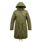 Diesel Long Parka Jacket Casual Logo Khaki Women’s M/L