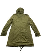 Diesel Long Parka Jacket Casual Logo Khaki Women’s M/L