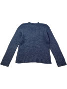 DKNY JEANS KNIT SWEATER SPELL OUT BLUE MARL WOMEN PRE OWNED S