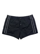 DOLCE & GABBANA costume da bagno short con logo a righe laterali nero da uomo XL