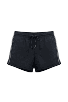 DOLCE & GABBANA costume da bagno short con logo a righe laterali nero da uomo XL