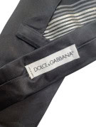 DOLCE GABBANA NECKTIE MINIMAL BLACK MEN PRE OWNED