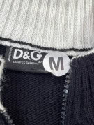DOLCE GABBANA KNIT ZIP CARDIGAN SPORTSWEAR NAVY MENS PRE OWNED M