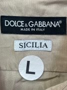 DOLCE GABBANA CAMICIA UTILITY BEIGE UOMO PRE OWNED L