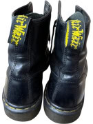 DR. MARTENS Leather Boots Vintage Black Unisex EU 39