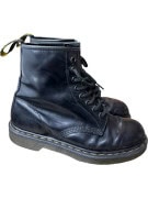 DR. MARTENS Leather Boots Vintage Black Unisex EU 39