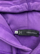 DSQUARED2 felpa poncho vintage con logo viola da donna M