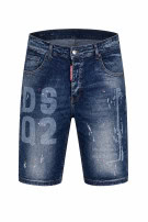 DSQUARED2 SHORTS JEANS GRAPHIC BLU UOMO PRE OWNED XL