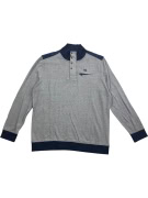 DUNMORE Felpa Henley Casual con logo grigia da uomo XXL