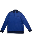 DUNMORE Φούτερ Henley Casual Logo Μπλε Ανδρικό XXL