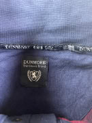 DUNMORE Maglia Henley casual con logo ricamato bordeaux da uomo XXL
