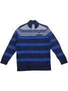 DUNMORE Μπλούζα Henley Ριγέ Casual Λογότυπο Κέντημα Μπλε Ανδρική XL