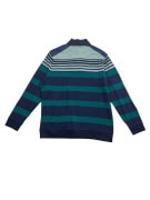DUNMORE Μπλούζα Polo Ριγέ Casual Logo Μπλε/Πράσινο Ανδρικό XXL