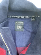 Dunmore Sweatshirt Casual Mock Neck Button Burgundy/Blue Men’s XL