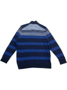Dunmore Striped Sweatshirt Casual Button Collar Blue/Grey Men’s XXL