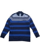 Dunmore Striped Sweatshirt Casual Button Collar Blue/Grey Men’s XXL