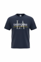 DYNASTY T-SHIRT LOS ANGELES LOGO OVERSIZED BLUE UNISEX XXL