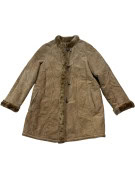 EAST BODY SHEARLING COAT VINTAGE BEIGE WOMENS PRE OWNED M