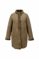 EAST BODY SHEARLING COAT VINTAGE BEIGE WOMENS PRE OWNED M