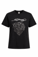 ED HARDY GRAPHIC TEE BLACK MEN PRE OWNED M