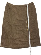 ELENA MIRO GONNA VINTAGE A SPINA DI PESCE MARRONE DA DONNA XL