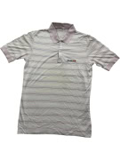 ELLESSE Polo Shirt Ριγέ Vintage Logo Λευκό/Ροζ Ανδρικό S