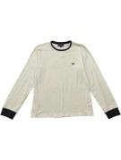EMPORIO ARMANI MAGLIA A MANICHE LUNGHE MINIMAL OFF WHITE UNISEX PRE OWNED L